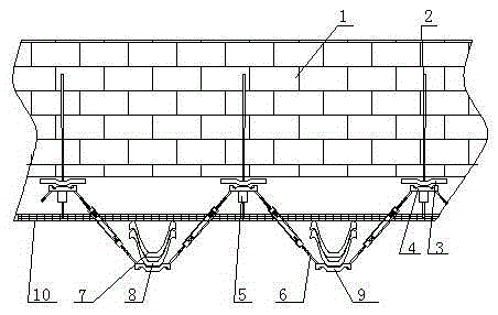 Anchor cable and metal support uniting complementing support device and method