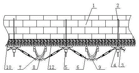 Anchor cable and metal support uniting complementing support device and method