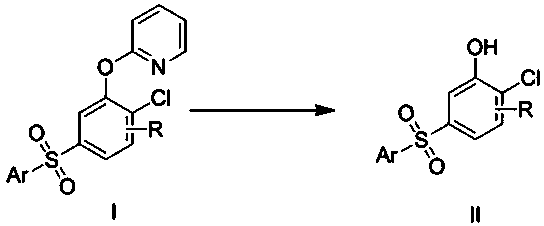 A kind of preparation method of 5-arylsulfonyl-2-chlorophenol compound