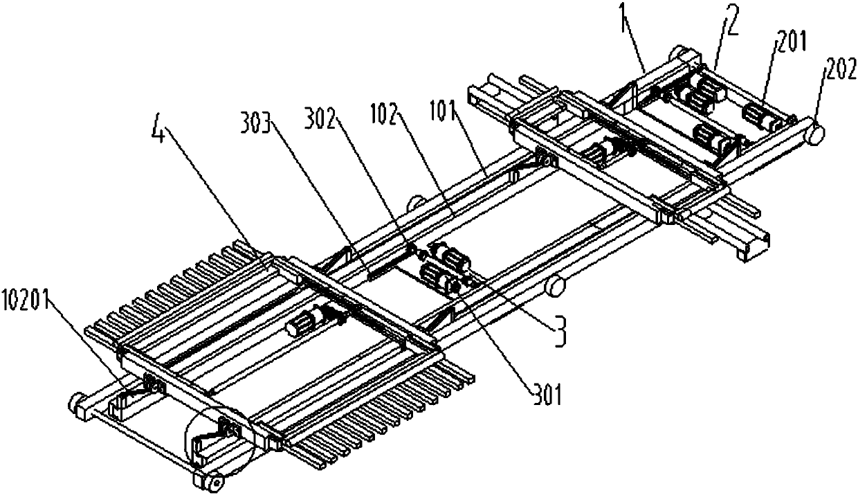 Fork comb type automobile handling device