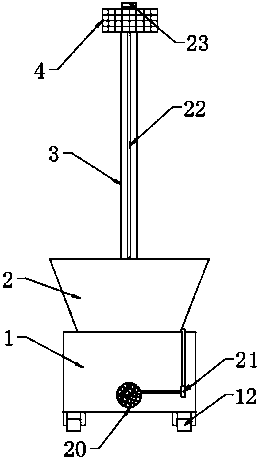 Solar street lamp with rainwater collecting device