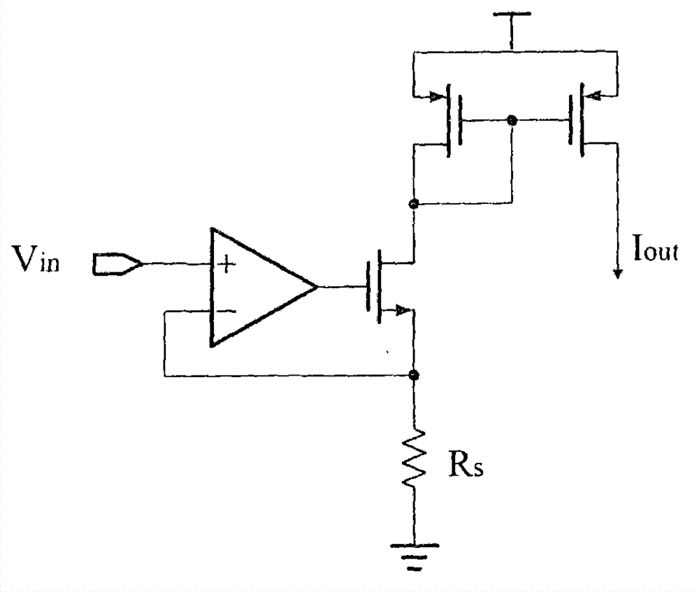 Grid drive circuit for metallic oxide semiconductor field effect transistor to output linear current