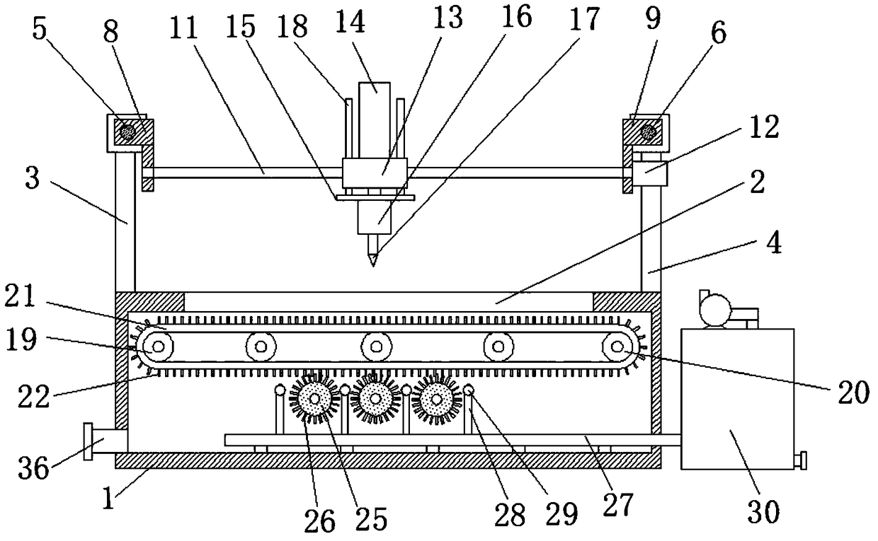 Steel plate drilling debris collection device for machining