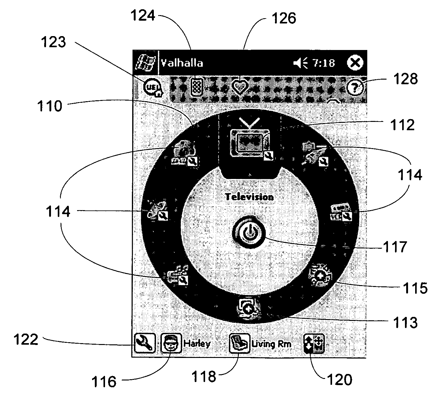 User interface for a remote control application