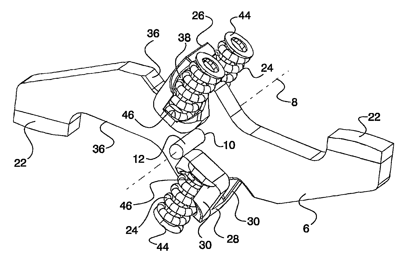 Electrodynamically tilting contact system for power circuit breakers