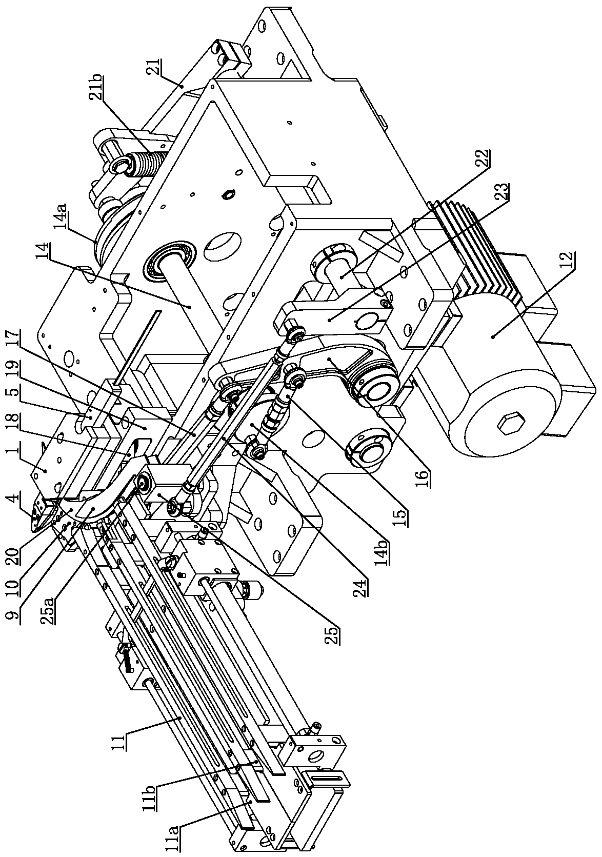 Color mixing brittle implanting device and color mixing bristle implanting method