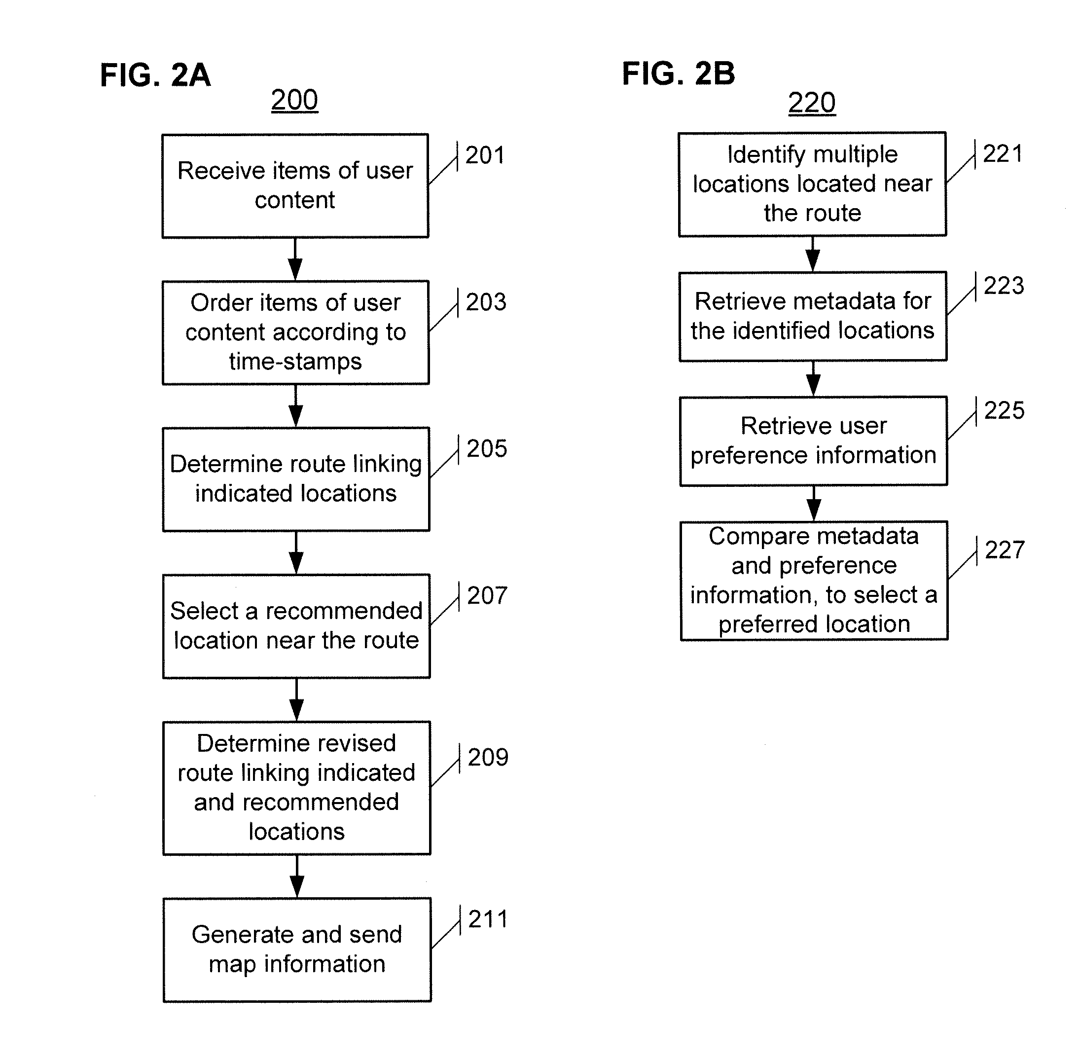 Methods and systems for creating virtual trips from sets of user content items