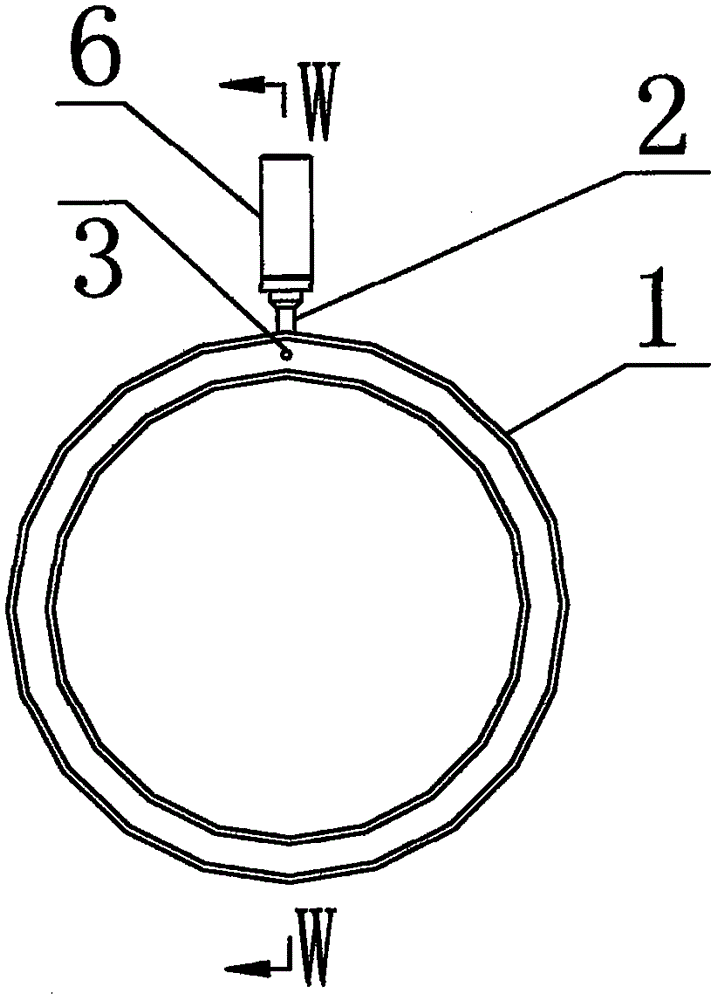 Self-pressure test gasket and application method thereof