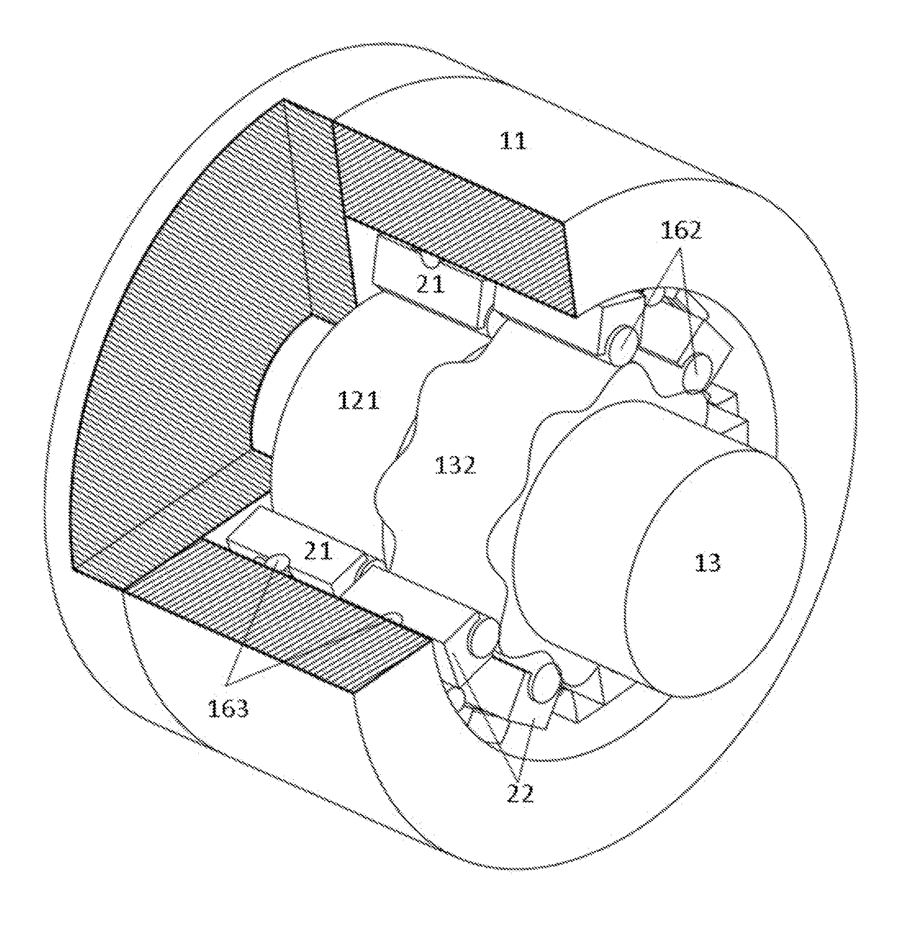 Sliding friction- free gear