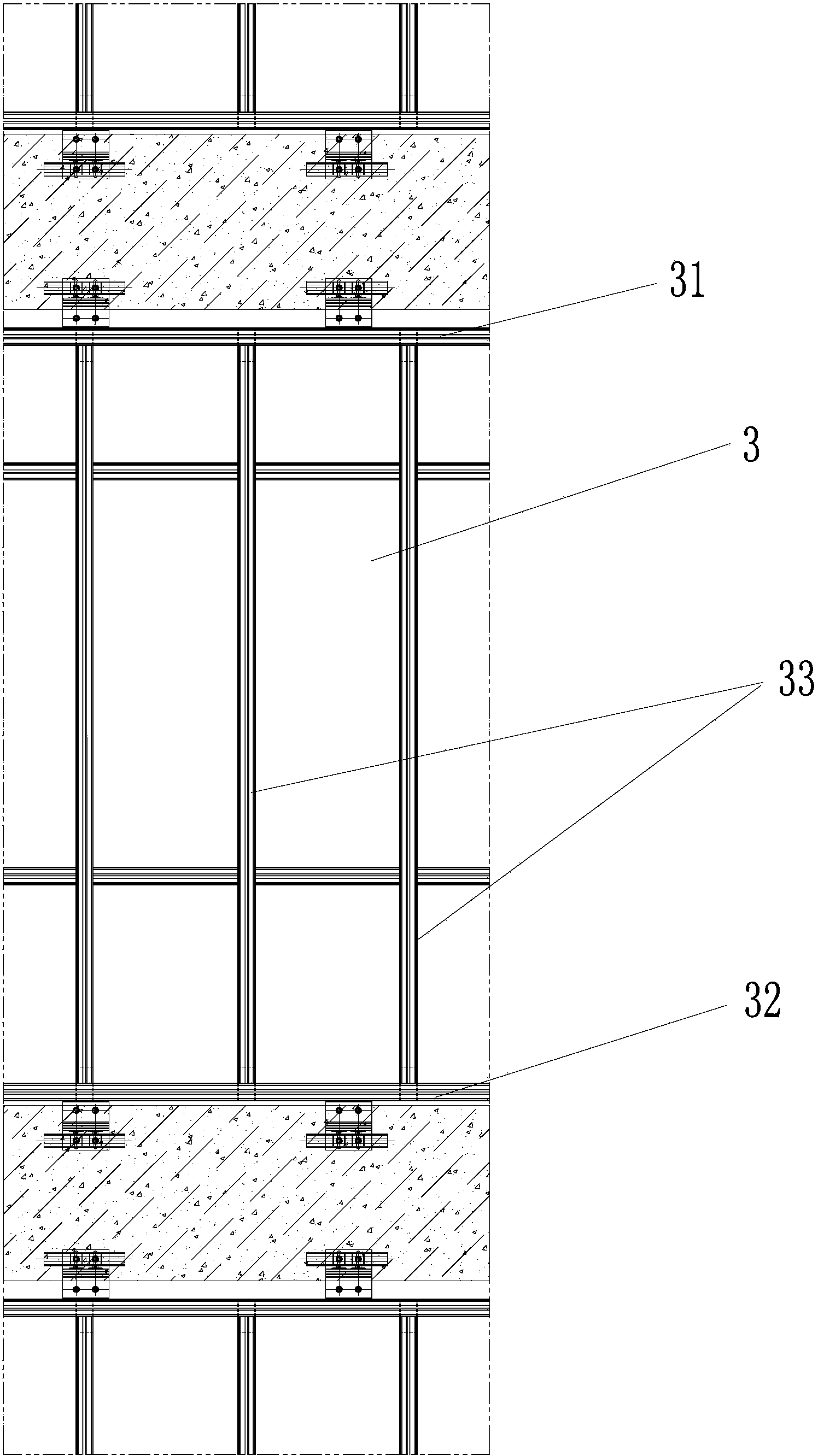 Novel member type curtain wall system