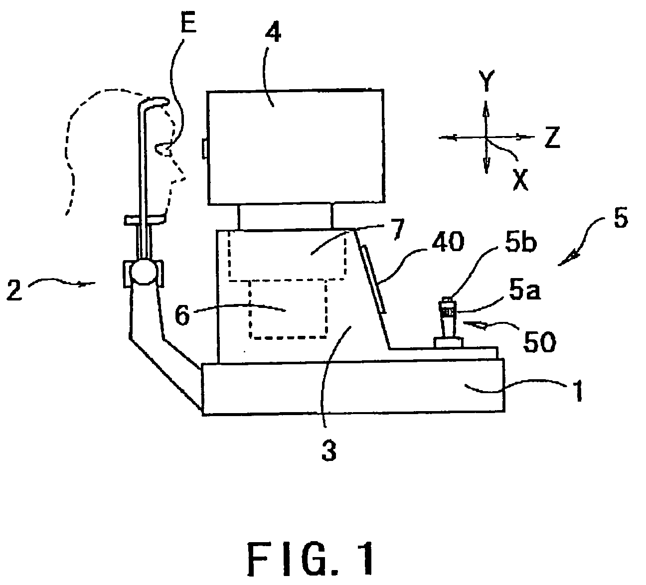 Electric joystick mechanism for an ophthalmic apparatus