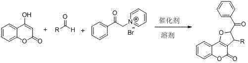 Method for synthesizing 2-benzoyl-2H-furo[3, 2-c]coumarin derivatives