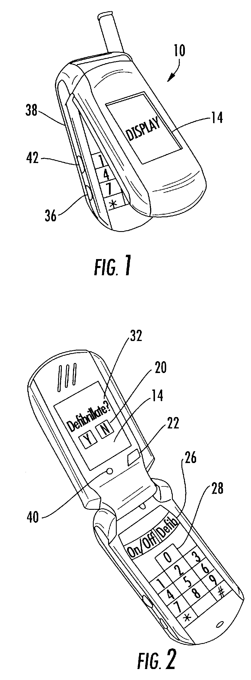 Wireless communication device with integrated defibrillator