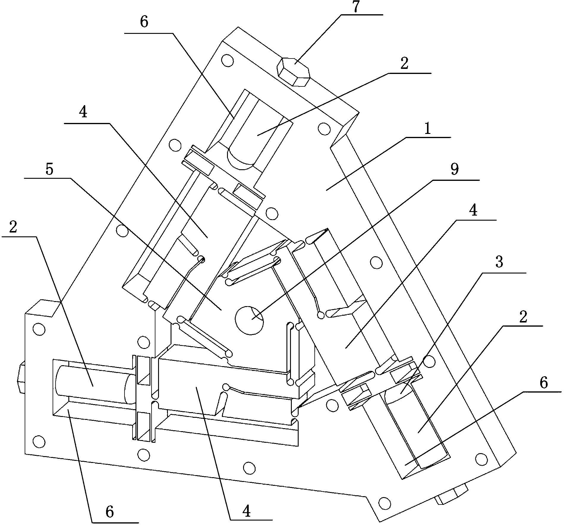 Plane parallel type three-freedom-degree precise positioning work table