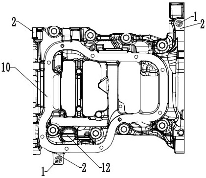 Machining method for lower cylinder body single body of three-cylinder engine