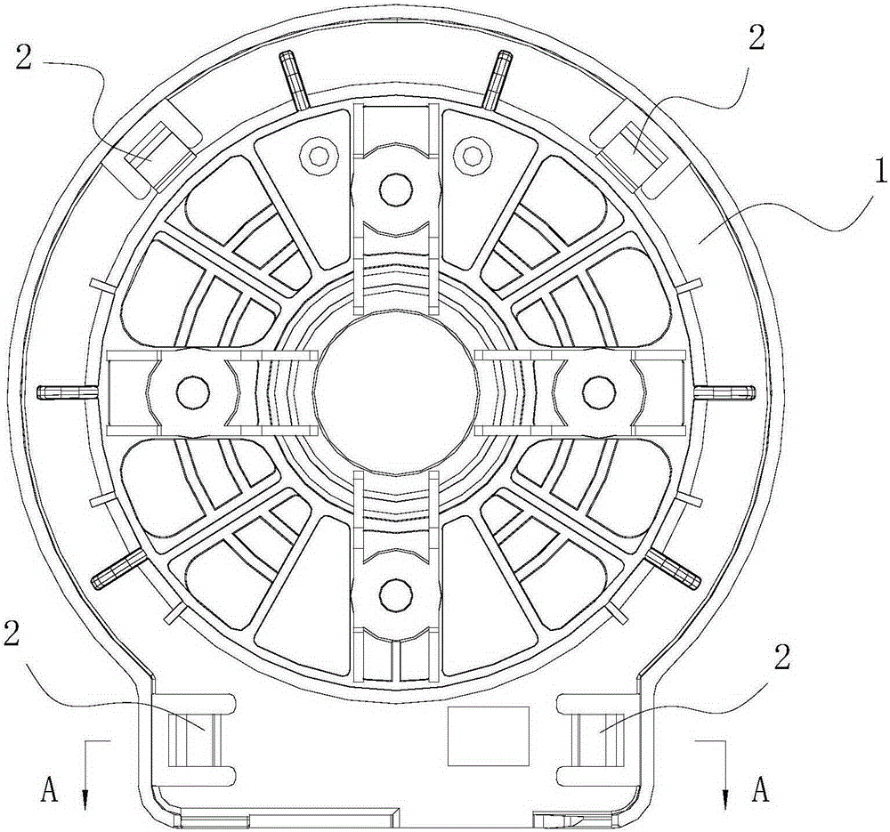 Electric fan machine head assembly and electric fan