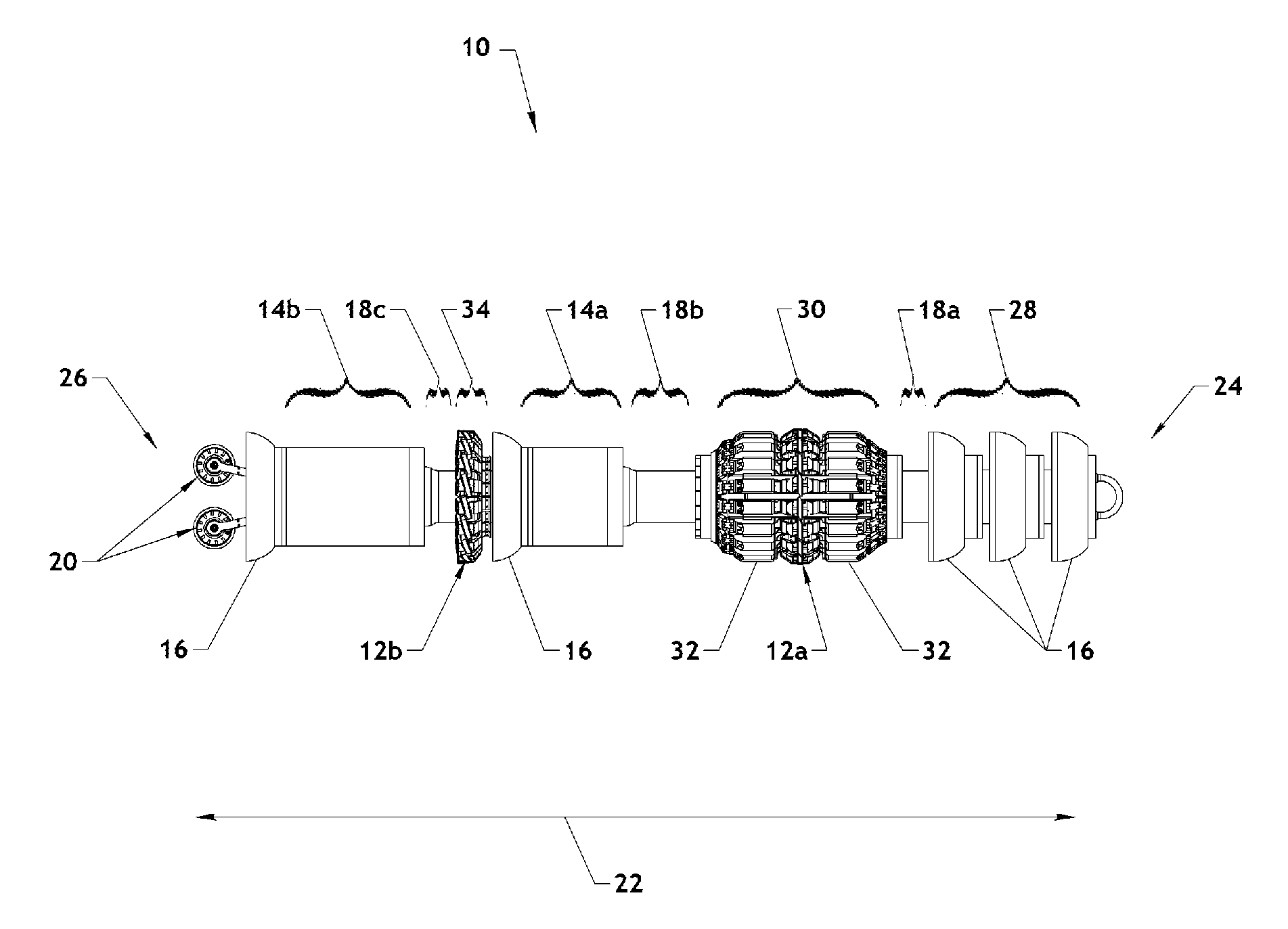 Linkage assembly for in-line inspection tool