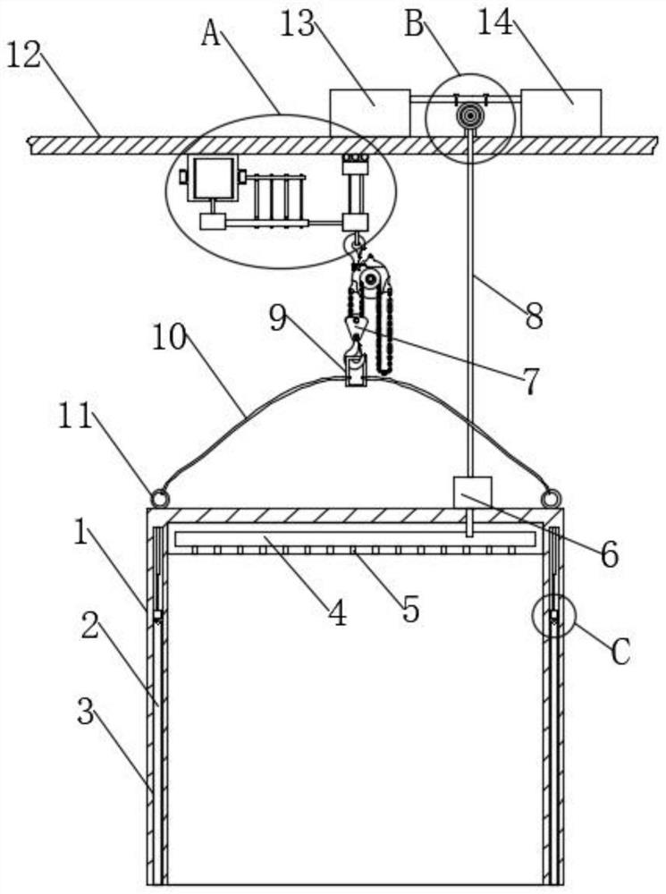 Isolated fire extinguishing cover of intelligent machining workshop