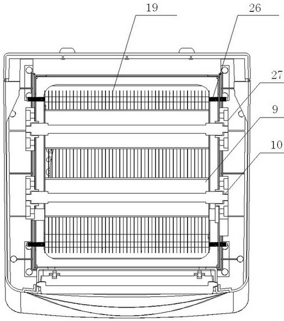 Mobile energy-storing humidifying air-supplying household electric heater