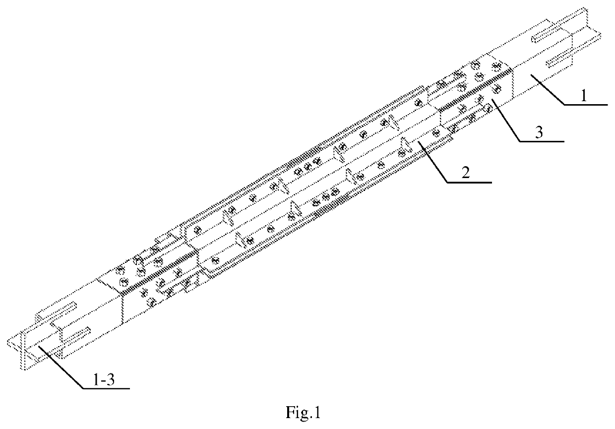 Buckling-restrained brace with flat energy dissipation element, building and assembly method