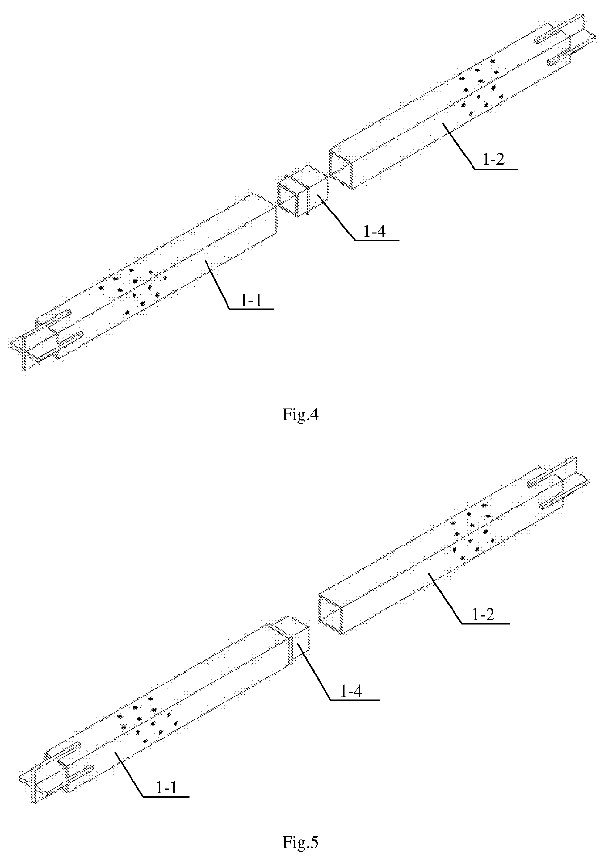Buckling-restrained brace with flat energy dissipation element, building and assembly method
