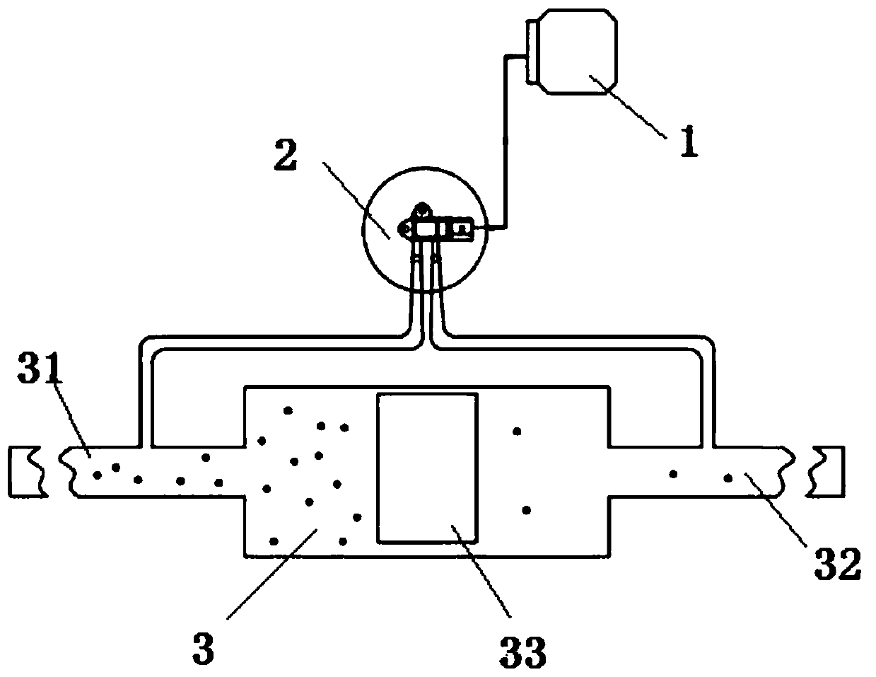 Testing method for plugging of vehicle three-filtering system based on pressure sensor