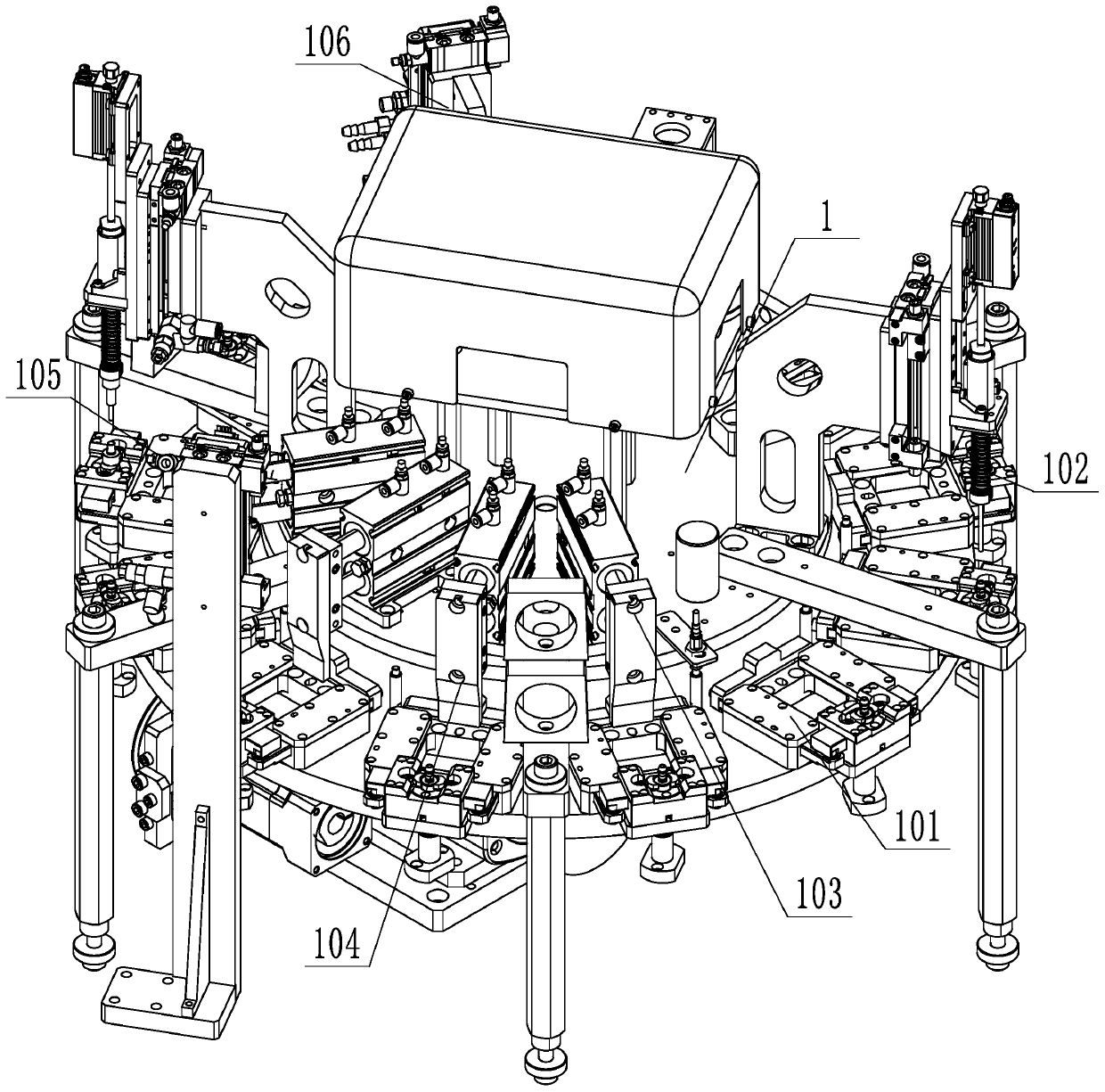 One-way valve assembling and detecting machine