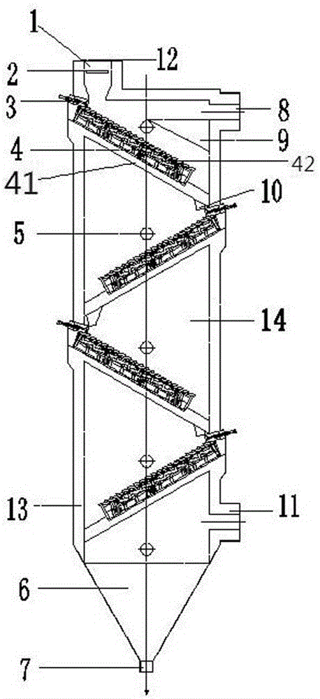 Closed-loop steel sintered red ore cooling device and process method thereof