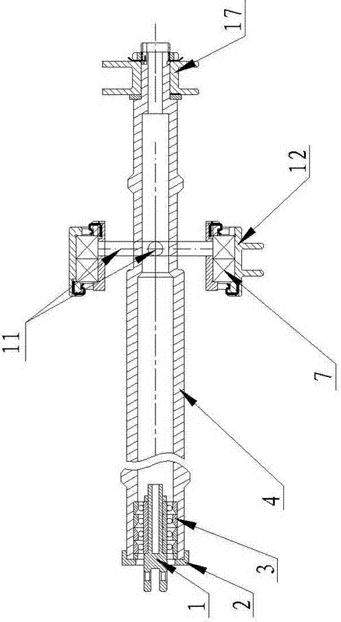 Coaxial contra-rotating type propeller pitch-varying device