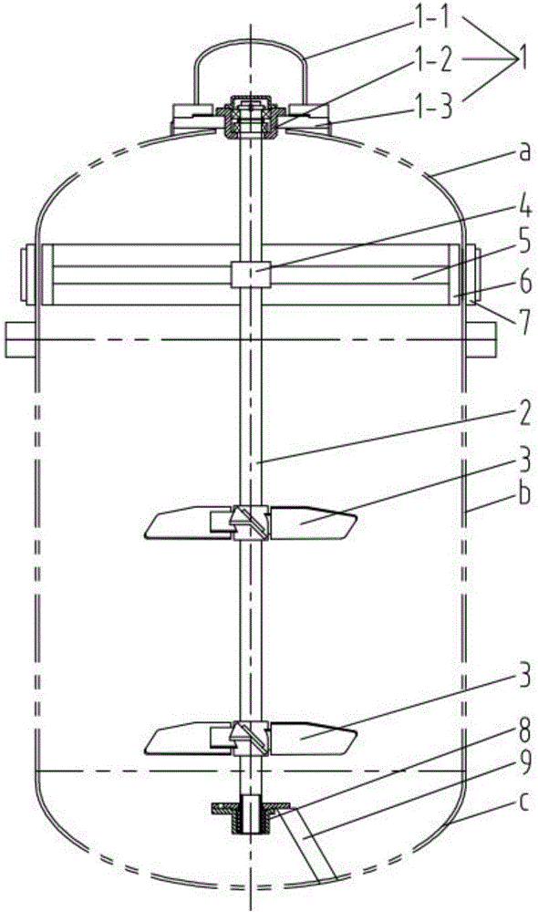 Direct-driving stirring and transmission device