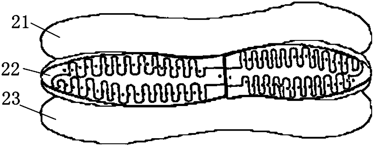 Heating insole based on printed electronics