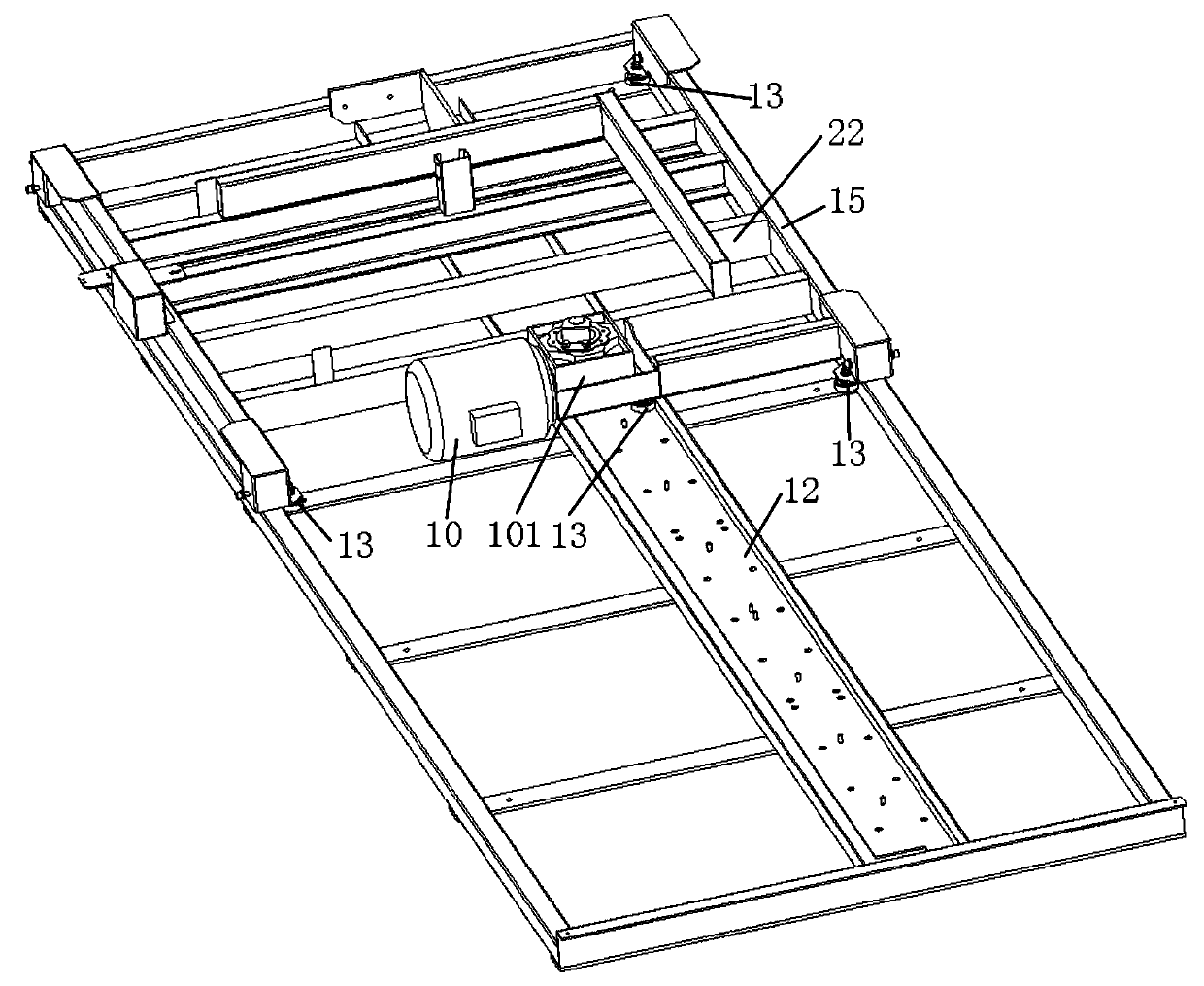 Horizontal rotating and transplanting mechanism