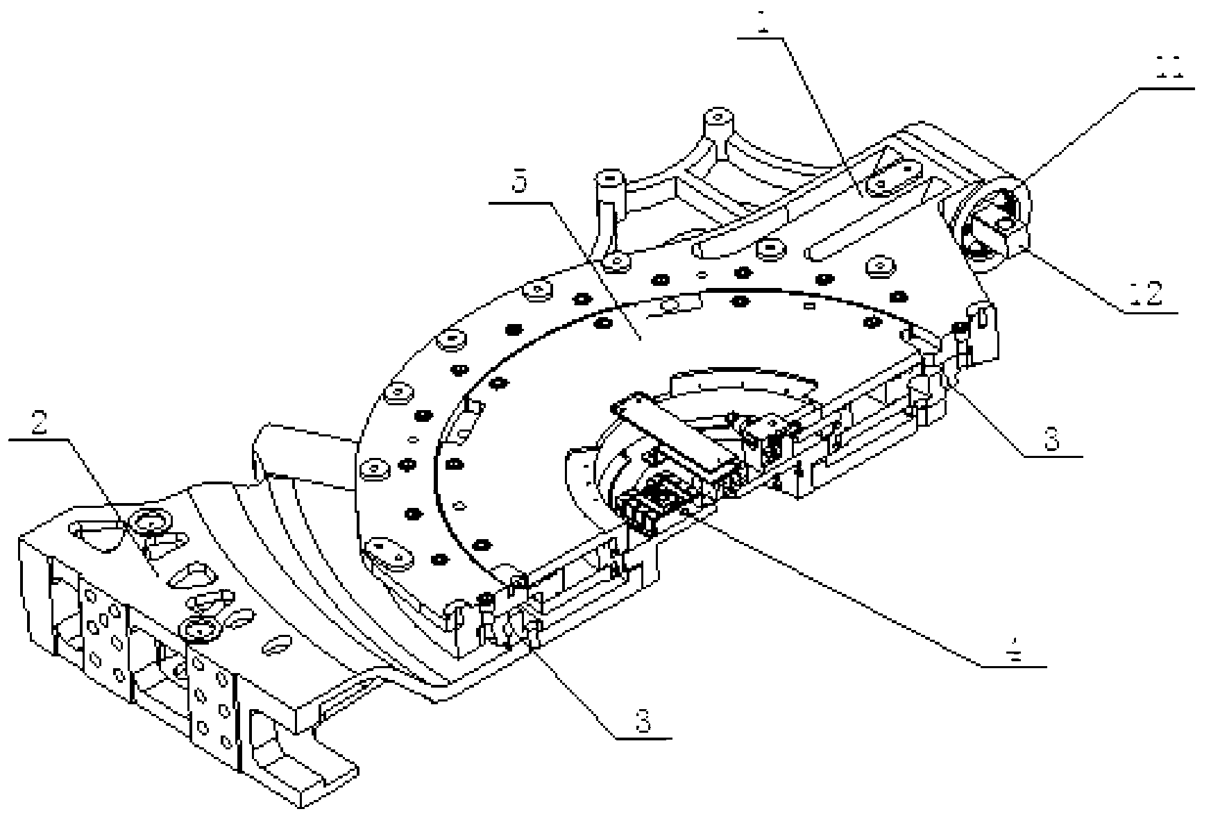 Hinged car chassis hinging system