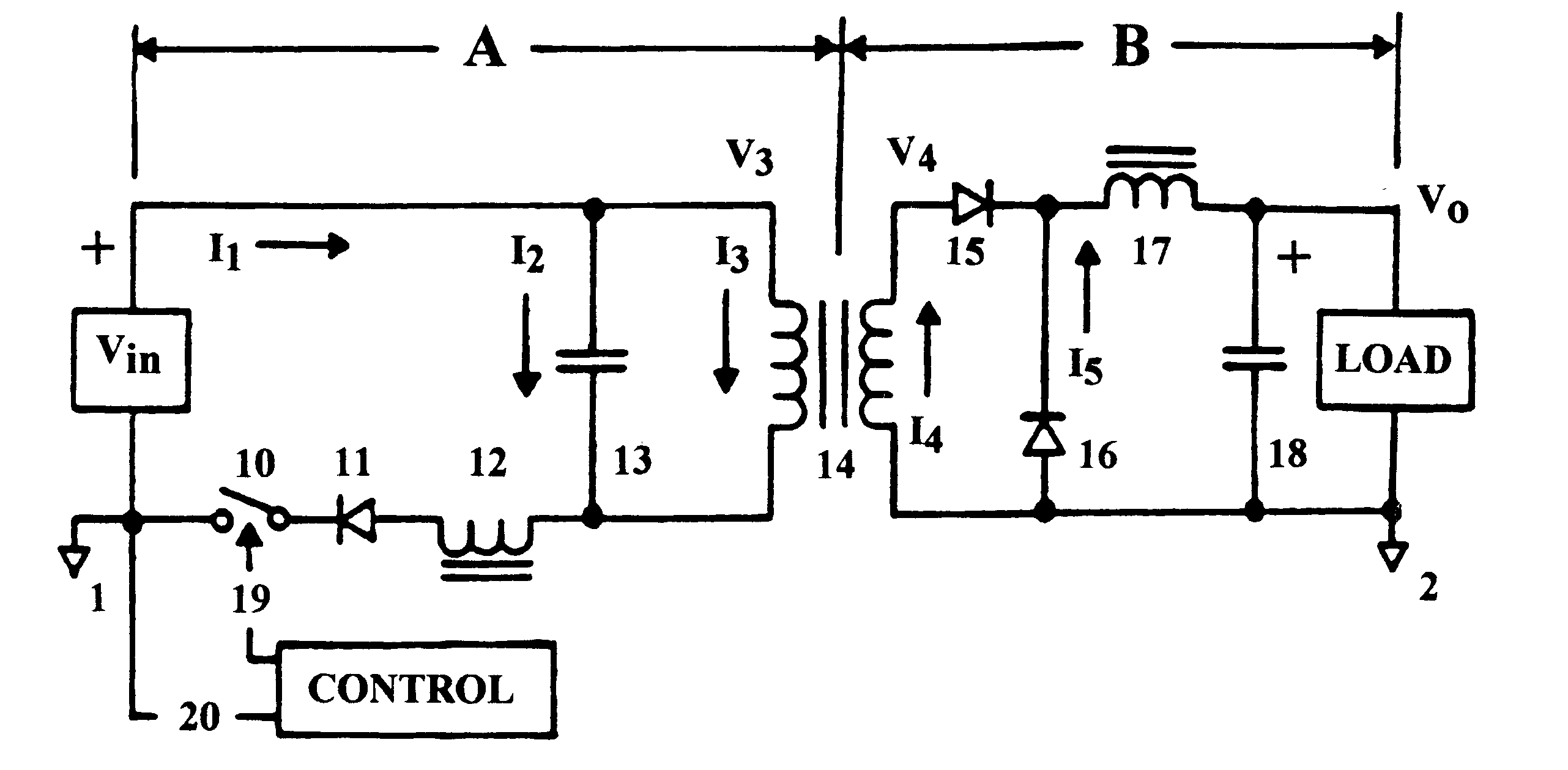 Resonant power converter with primary-side tuning and zero-current switching