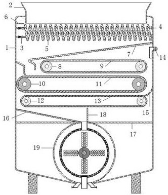 Peanut shelling and separating equipment working according to centrifugal principle