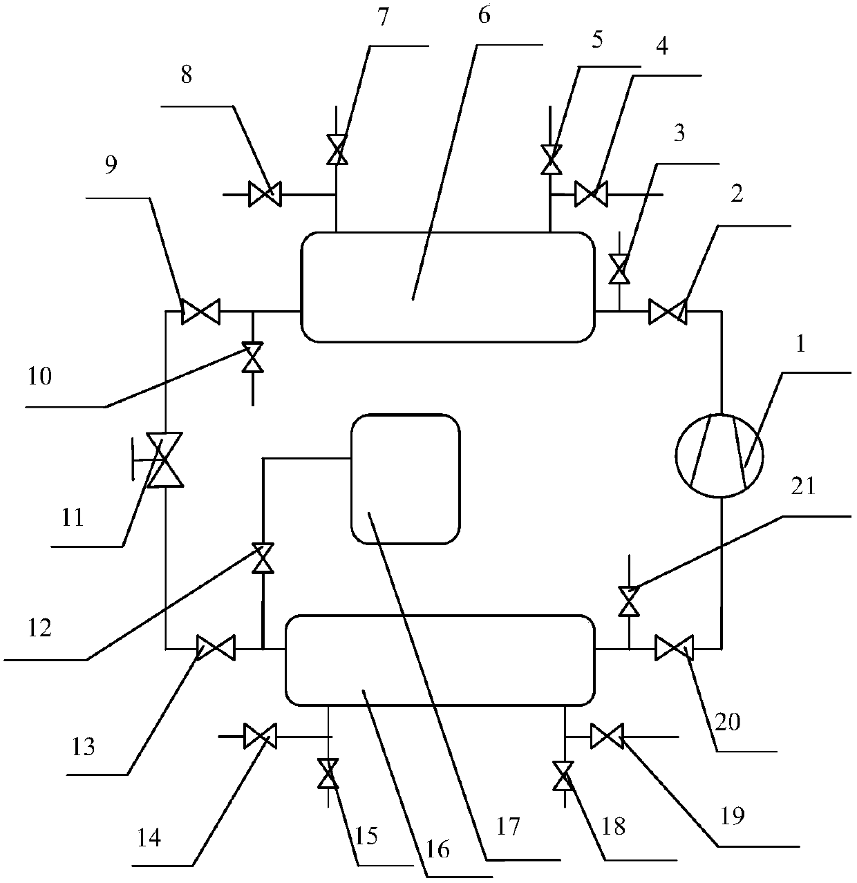 Dry ice cleaning refrigerating system