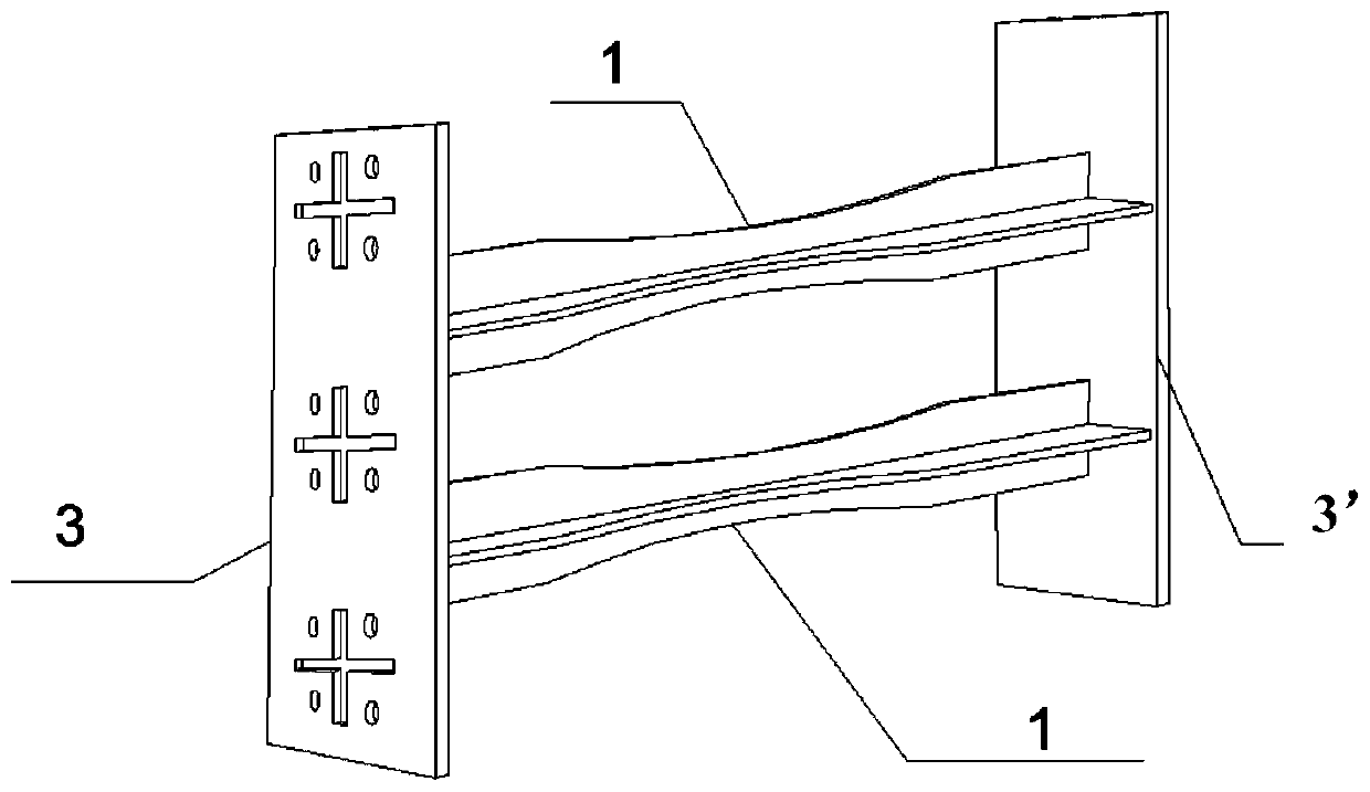 Energy-dissipating connection device for inner partition wall and steel column in prefabricated steel structure residence