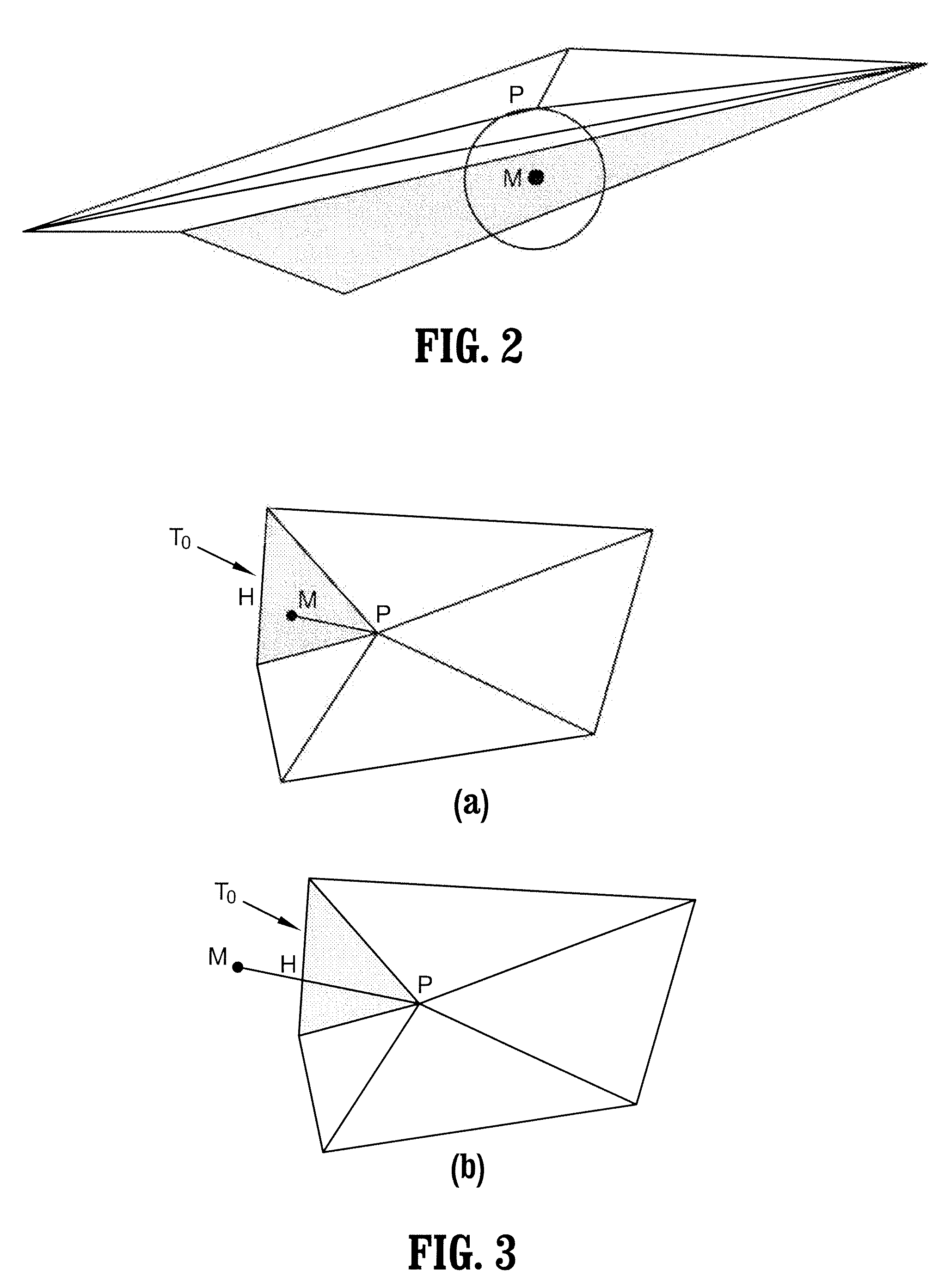 System and method for efficient real-time technique for point localization in and out of a tetrahedral mesh