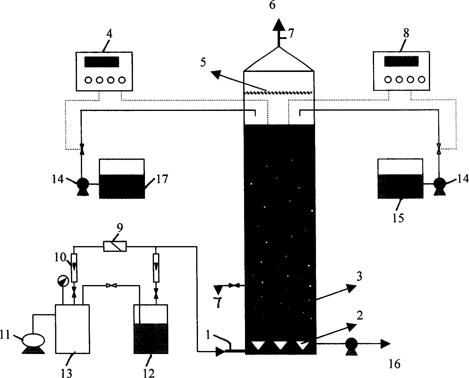 Process for biological oxidation treatment of gaseous pollutant