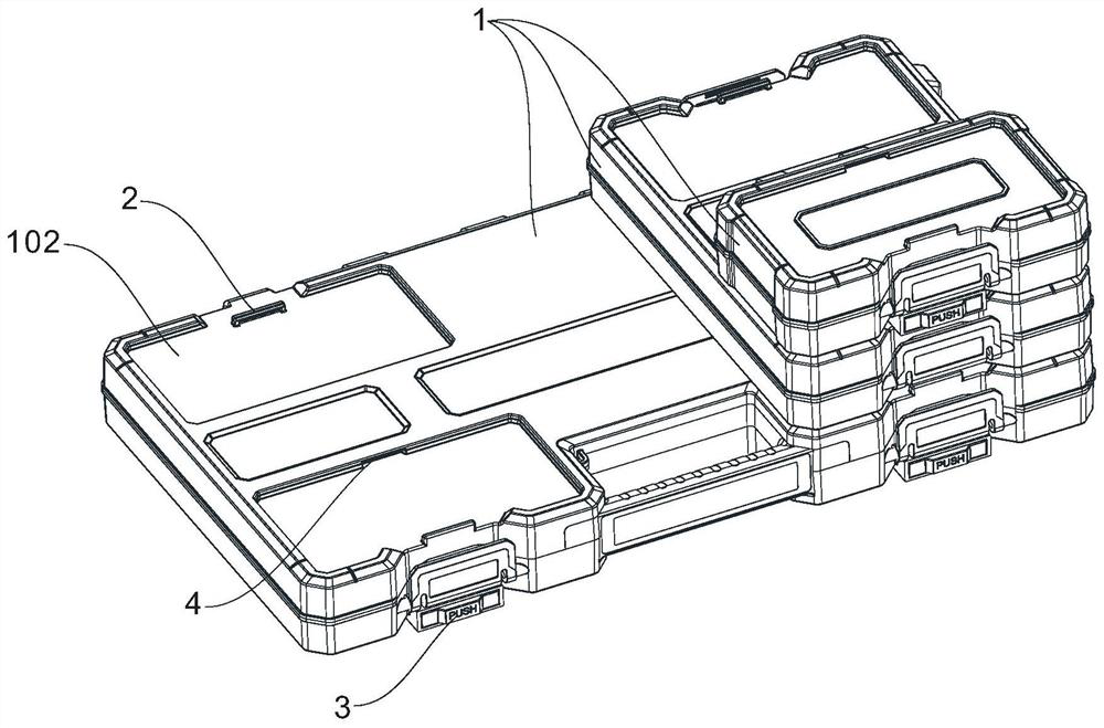 Assembling and stacking structure