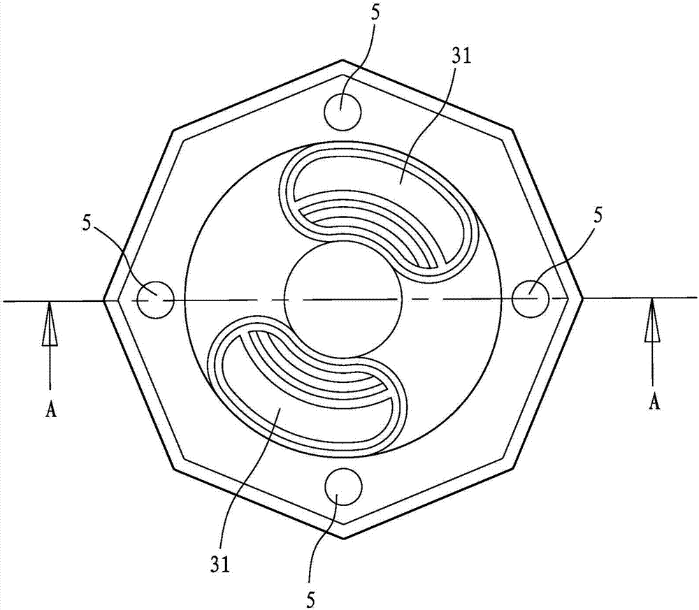 Combustor with glass and of complex structure