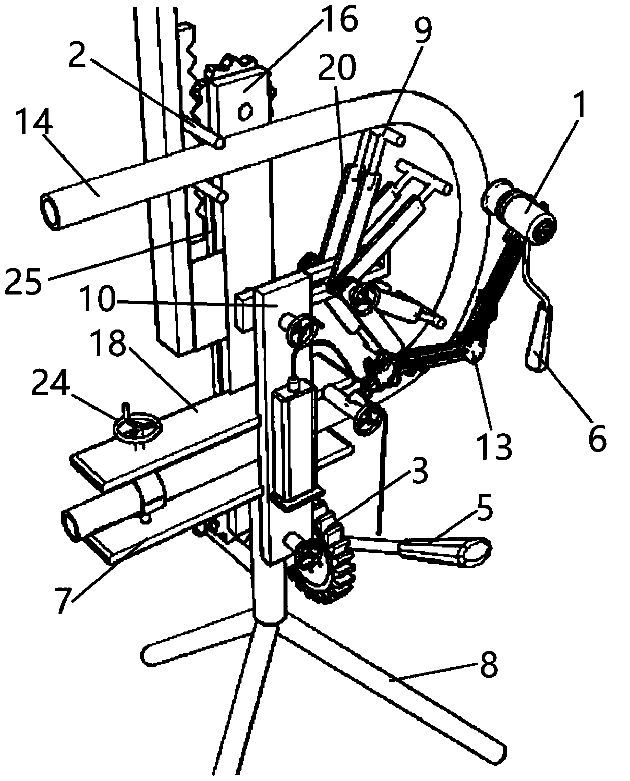 A device for assisting hot bending of bamboo