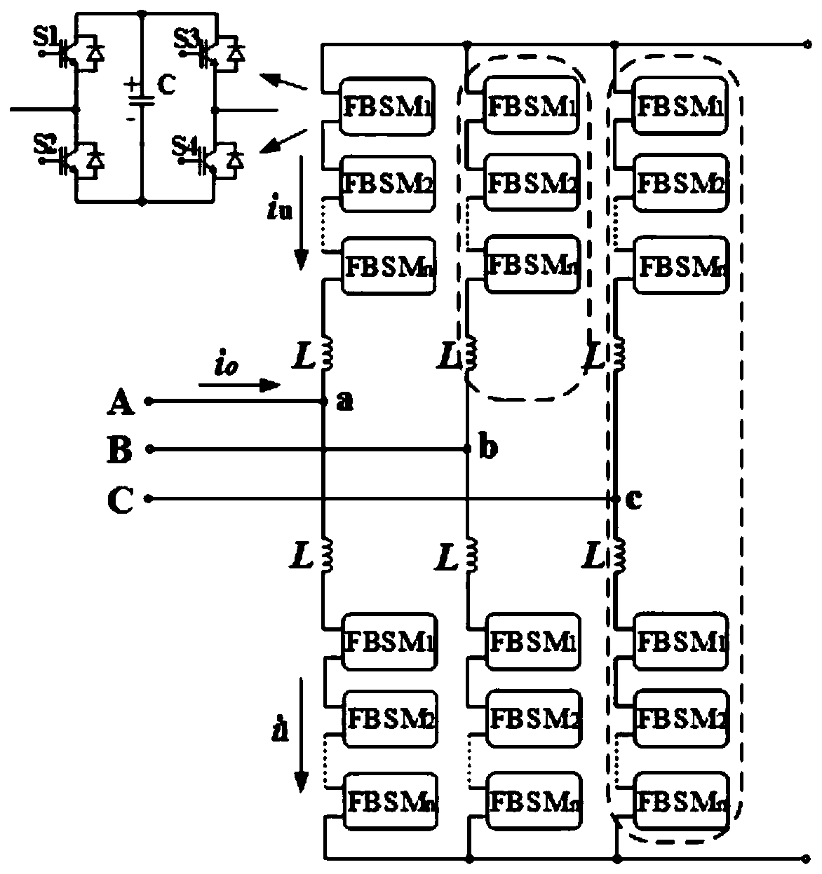 Method and system for reducing capacitance value of full-bridge type MMC sub-module