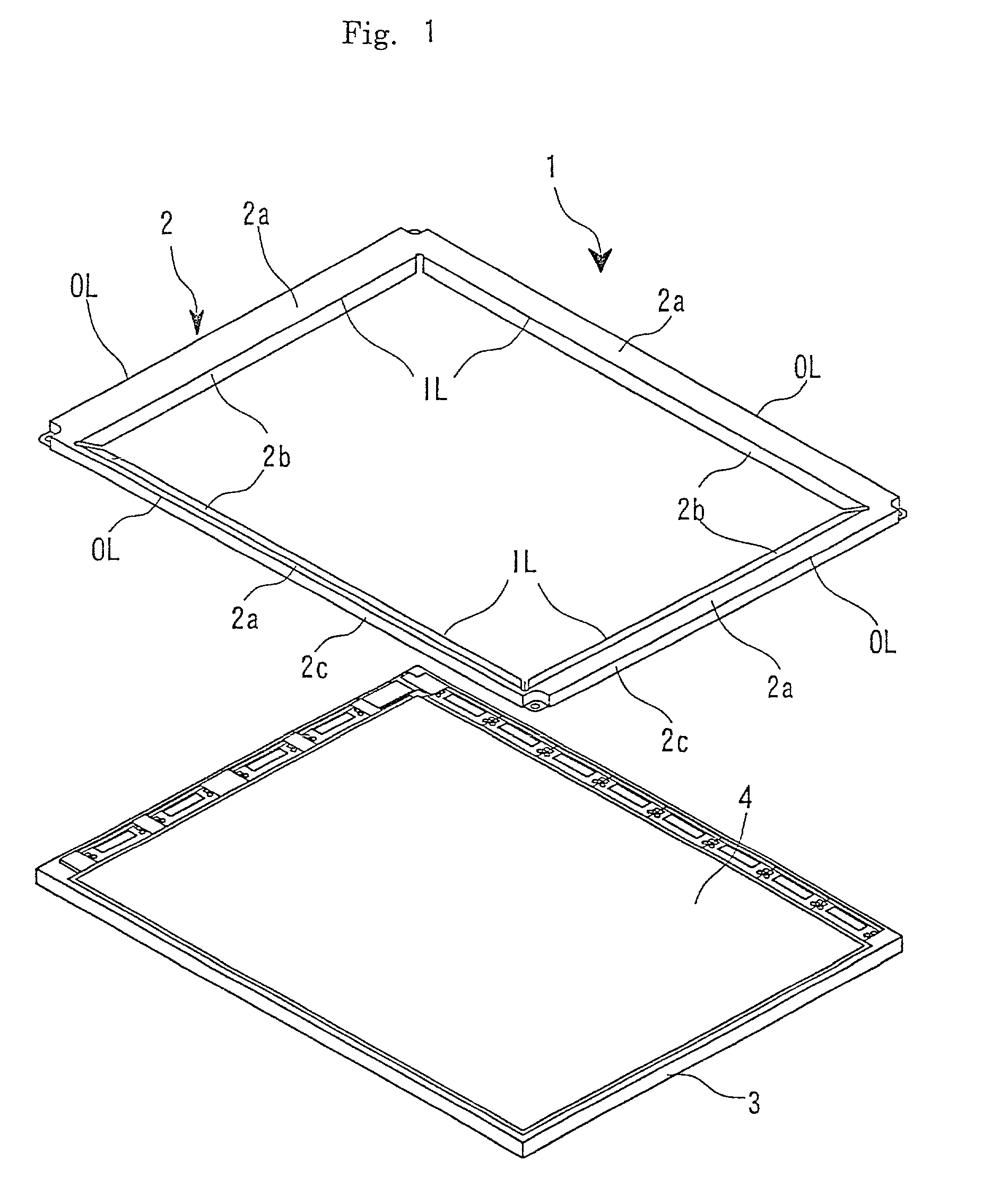 Frame and image display device