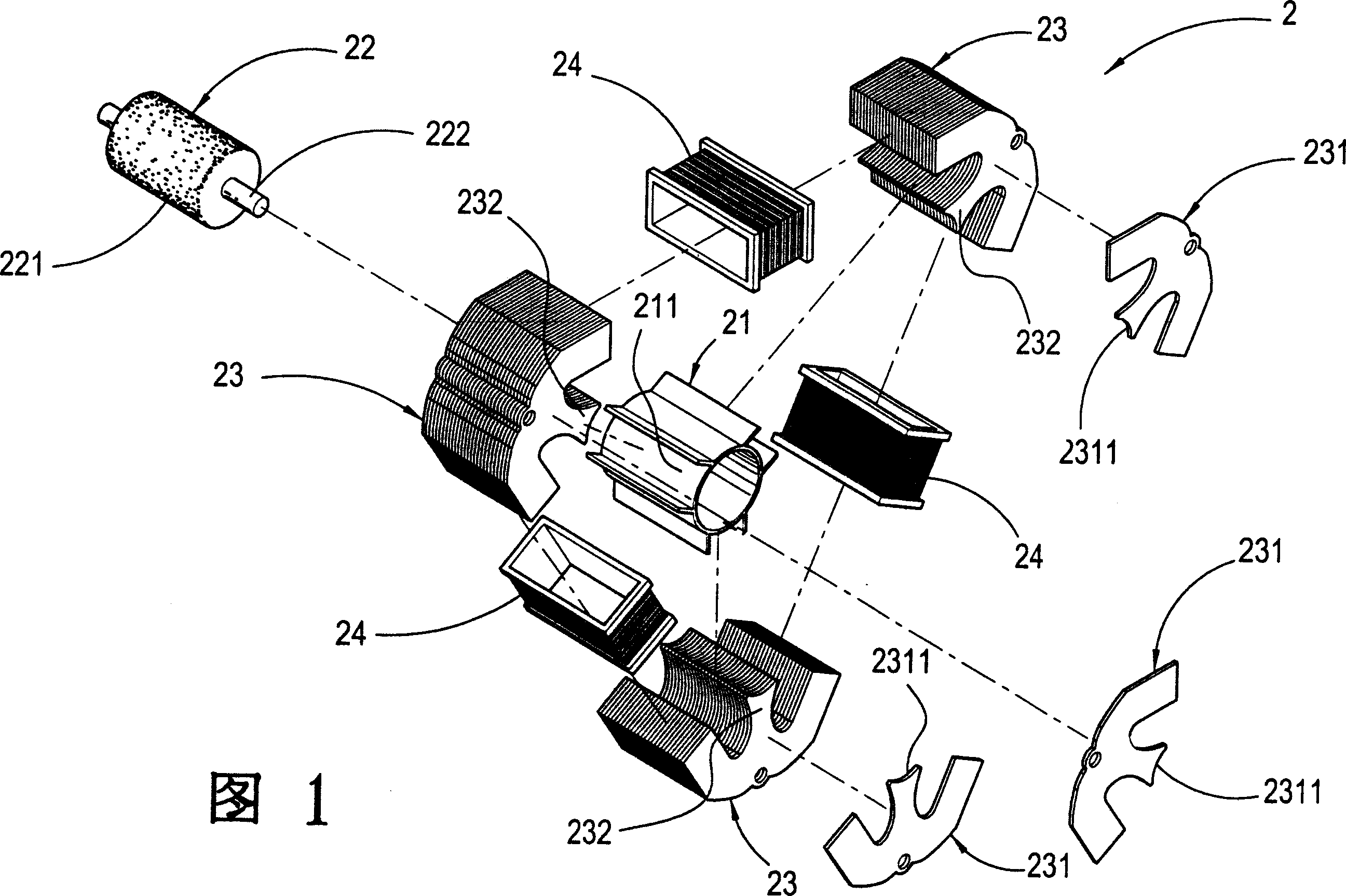 High-efficiency dc motor improved structure