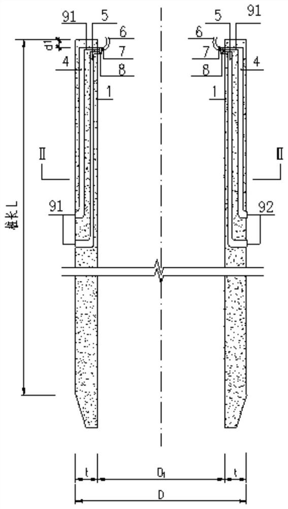 Super-large-diameter prestressed concrete tubular pile for offshore wind power and construction method thereof