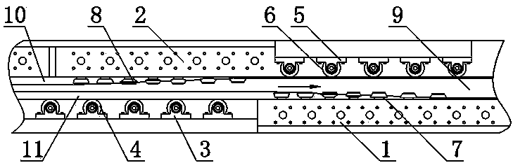 Device for fastening molding of bottom and face plates and side plates for sandwich plates
