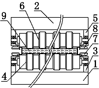 Device for fastening molding of bottom and face plates and side plates for sandwich plates