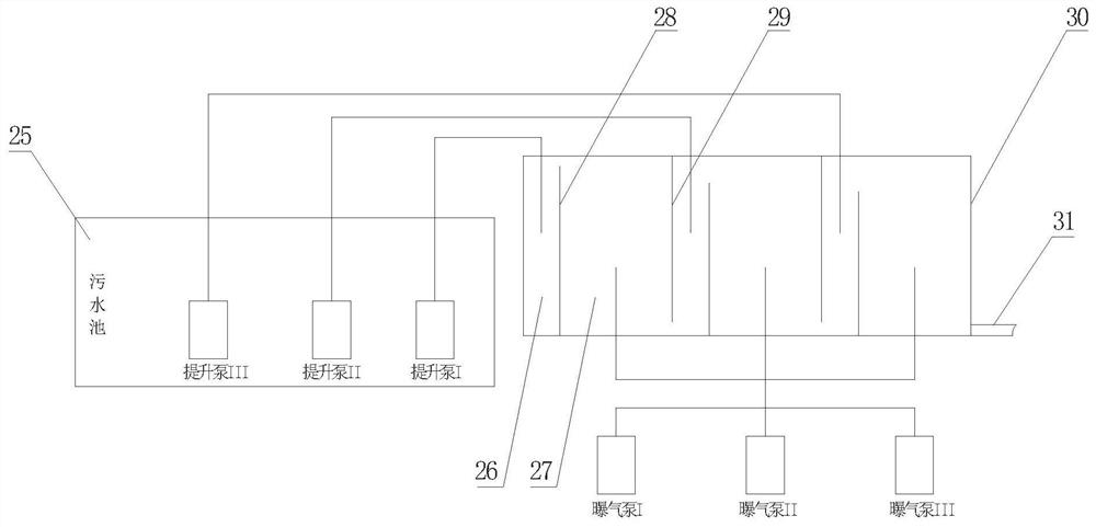 A sewage biological ecological treatment process with switchable driving energy