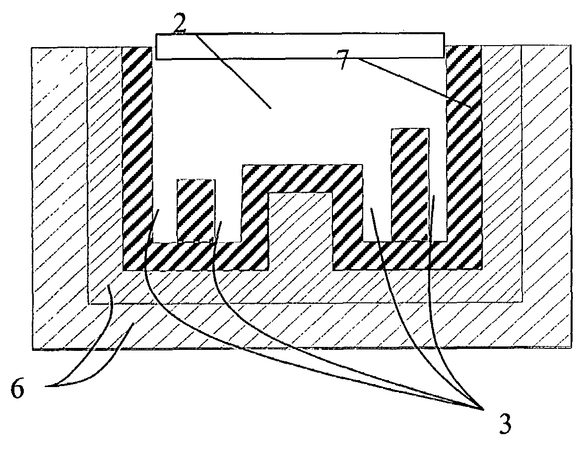 Ceramic casting mold for casting metal and process for production thereof